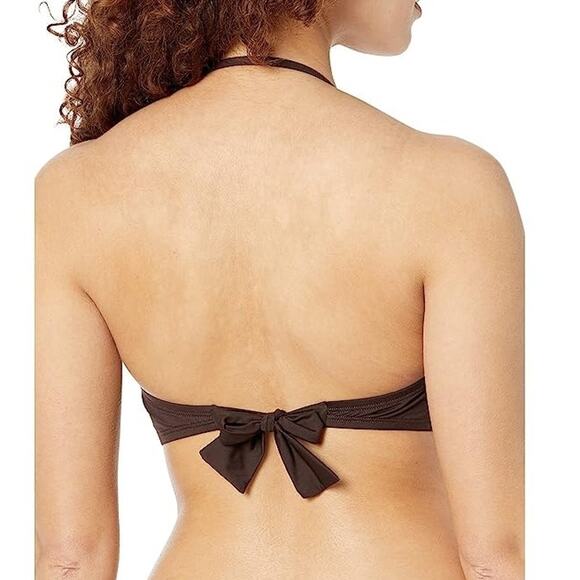 Tommy Bahama Women's Pearl Bandeau Bikini Top Halter Strap Brown Size Small NWT - Picture 2 of 8